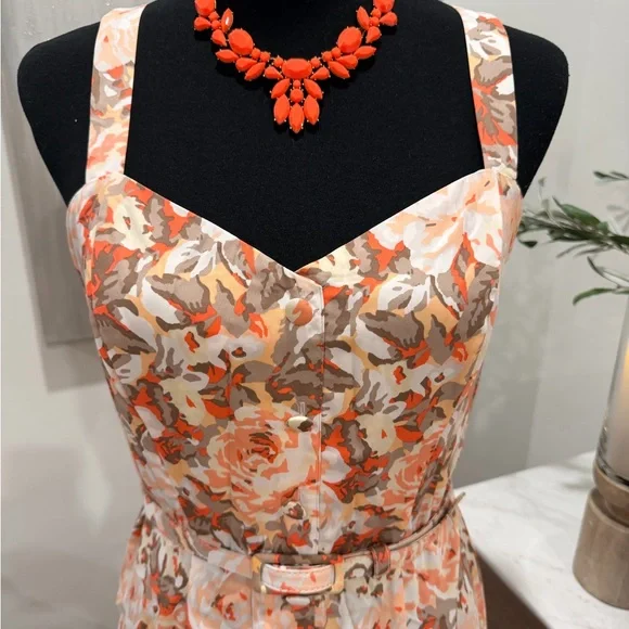 Eva Mendes for New York and Company Fit and Flare Belted Sleeveless Dress - Picture 2 of 10